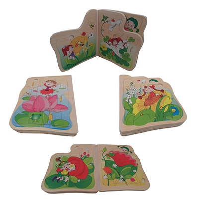 Puzzel boekje meisje / bloem