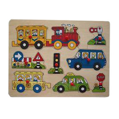 Puzzel vervoer plastic knop