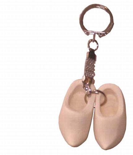 Sleutelhanger blank 2 klompjes