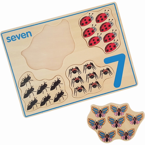 Legpuzzel tellen "7"
