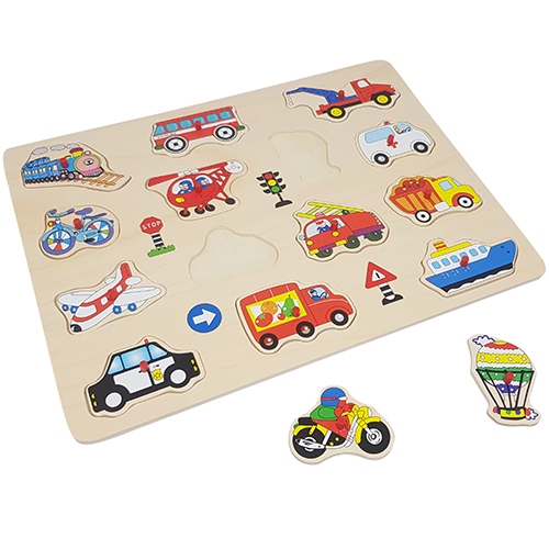 Knop puzzel vervoer groot   vernieuwd nu 1 cm dik