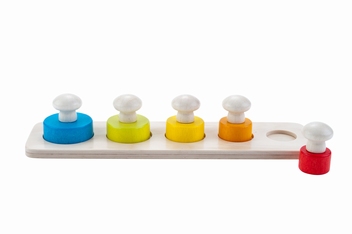 610011 - Sorteerplank ronde vormen multiplex/rubberhout