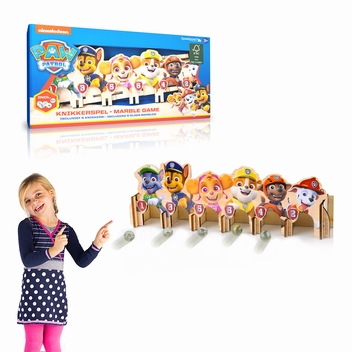 PAW PATROL Houten knikkerspel incl 5 knikkers