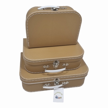 Koffer set van 3 bruin