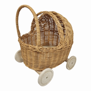 Mini Poppenwagen riet zonder bekleding