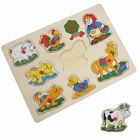 Puzzel schaap plastic knop    