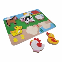 Puzzel boerderij dikke stukken (1,3 CM) 