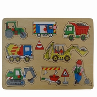 Puzzel werk in uitvoering plastic knop 