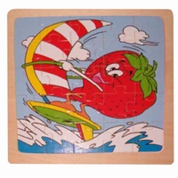 Legpuzzel aardbei met surfplank 