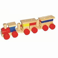 Bouwtrein 3-delig naturel bovenkant 