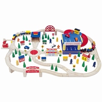 Treinset met garage Mentari 6125; 110-Delig 