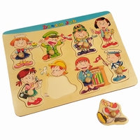 Puzzel droombanen "Dream Job" houten knop
