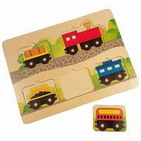 Legpuzzel trein / loco; met inkepingen 