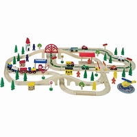 Treinset met autobaan Mentari 6132; 103-Delig 