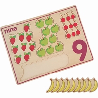 Legpuzzel tellen "9" 