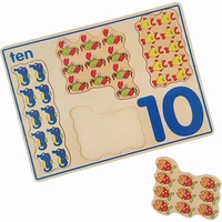 Legpuzzel tellen "10" 