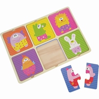 Legpuzzel dieren pastelkleuren 