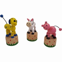 Drukpop boerderij dieren; 3 assortie