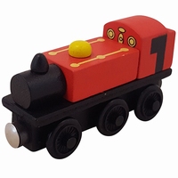 Stoom locomotief rood nr "1" 
