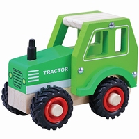 Tractor met zwart rubberen wielen 
