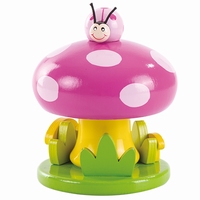 Muziekdoos paddestoel roze 
