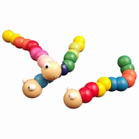 Elastische worm pastel; Lengte 16 CM