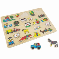 Knop puzzel boerderij groot vernieuwd nu 1 cm dik 