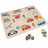 Knop puzzel vervoer groot   vernieuwd nu 1 cm dik 