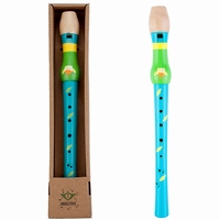Blokfluit uil blauw/groen; in doos 