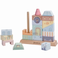 Bouwpuzzel huis pastel met dieren; 80089 