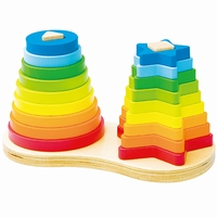 Piramide regenboog dubbel 18 schijven 