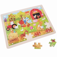Legpuzzel boerderij tractor 48 stukjes 
