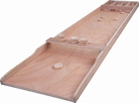 Sjoelbak wedstrijd hout. Inclusief 30 sjoelstenen. (gv)