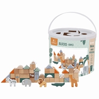 Blokkenton 50 beuken blokken Zookabee  Jungle 