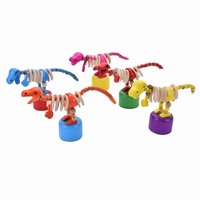 Drukpop Dino lengte 20 cm H 9,5 cm B 6 cm