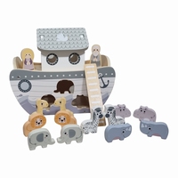 Ark van noach pastel inclusief 12 dieren en 2 figuren 