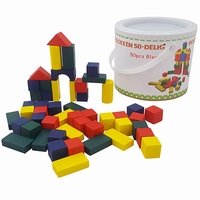 Blokkenton met 50 gekleurde blokken 