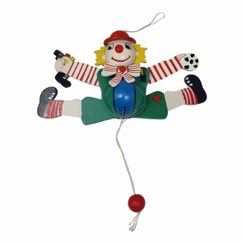 Trekpop voetballer groen; Lengte 18 CM