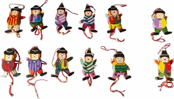 Trekpop clown mini; Lengte 8 CM