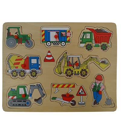 Puzzel werk in uitvoering plastic knop