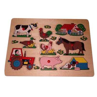 Puzzel tractor plastic knop
