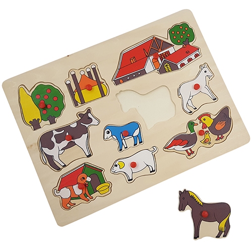 Puzzel hooiberg plastic knop