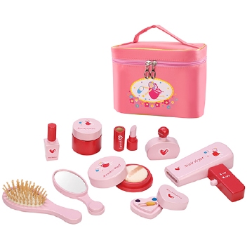 Make up set incl accessoires in roze tas