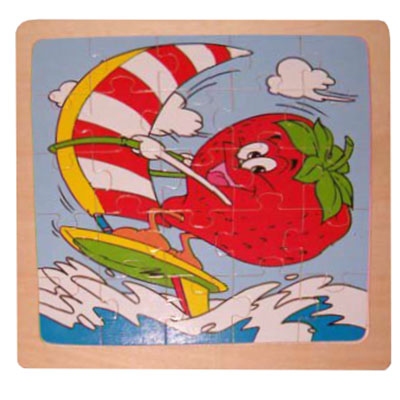 Legpuzzel aardbei met surfplank