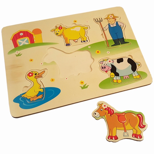 Legpuzzel boerderij; met inkepingen