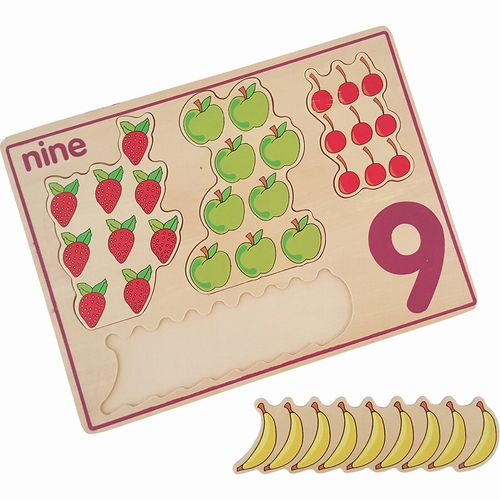 Legpuzzel tellen "9"
