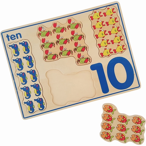 Legpuzzel tellen "10"