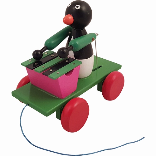 Trekfiguur met xylofoon pinquin               AANBIEDING