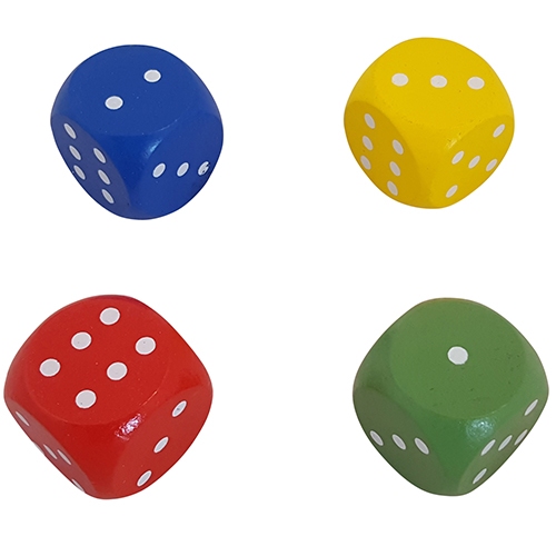 Dobbelsteen set 4-delig; 4 CM