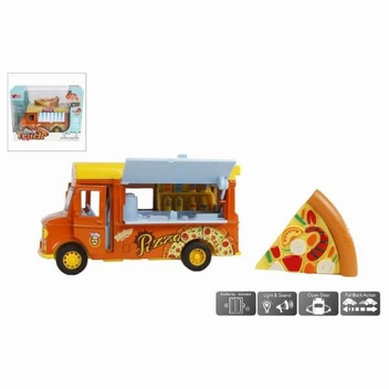 Die-cast Foodtruck pizza licht/geluid 11cm